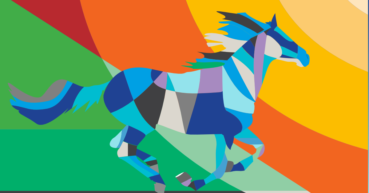 Illustration eines Pferdekopfes